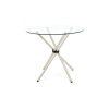 Mesa de centro vidrio templado patas acero inoxidable