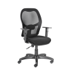 Sillas ergonómicas con espaldar  en malla y asiento tapizado