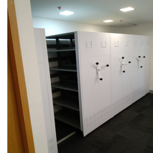 Archivo rodante mecánico accionado por cadena y manivela