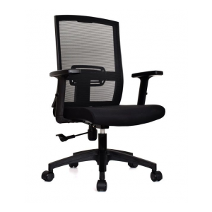 Sillas ergonómicas con espaldar  en malla y asiento tapizado