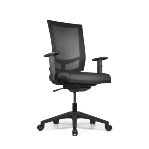 Sillas ergonómicas con espaldar  en malla y asiento tapizado