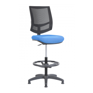 Sillas ergonómicas con espaldar  en malla y asiento tapizado aro apoyapies