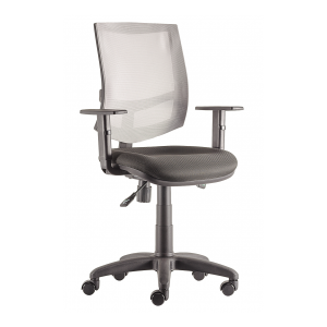 Sillas ergonómicas con espaldar  en malla y asiento tapizado