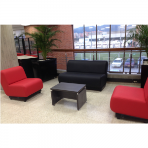 Sala de recibo con sofas tapizados