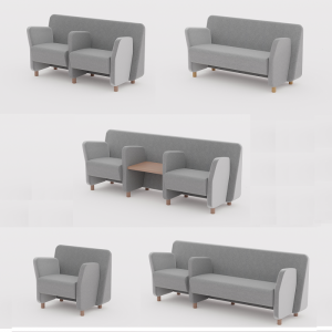 Sala de Espera Wiz Sofá y poltronas modulares Wiz